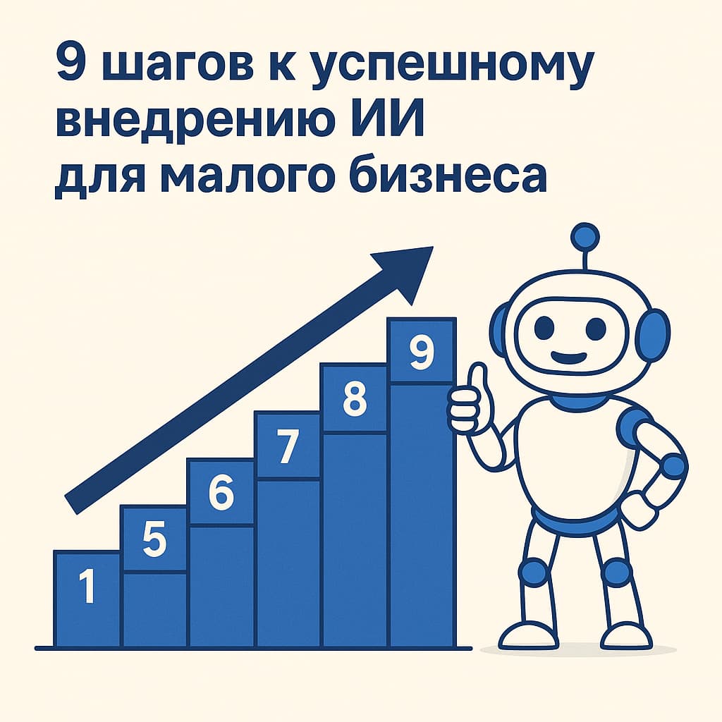 9 шагов к успешному внедрению ИИ для малого бизнеса